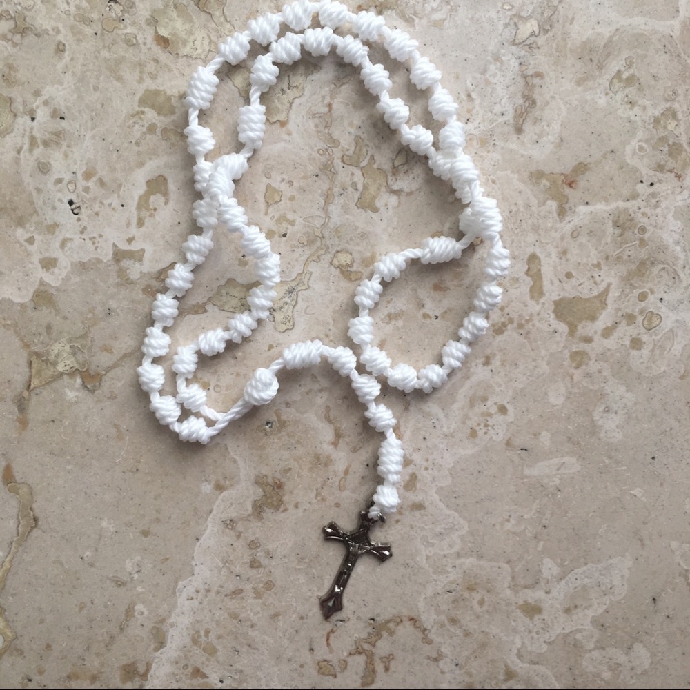 NWOT Handmade Rosary with Vintage Cross